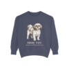 Shih Tzu Latin Sweatshirt, Denim, front view