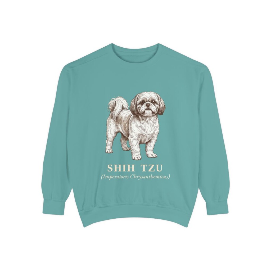 Shih Tzu Latin Sweatshirt, Seafoam, front view