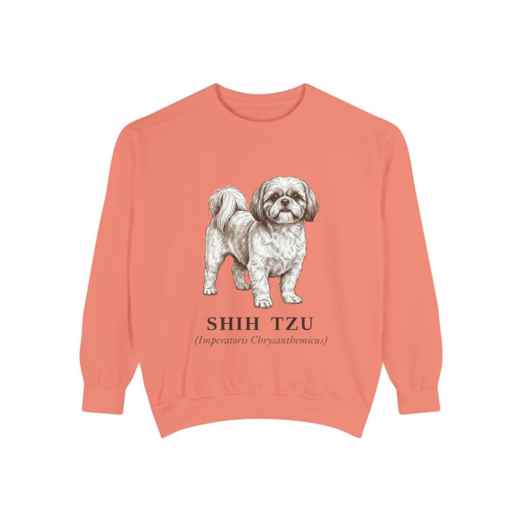 Shih Tzu Latin Sweatshirt, Terracotta, front view