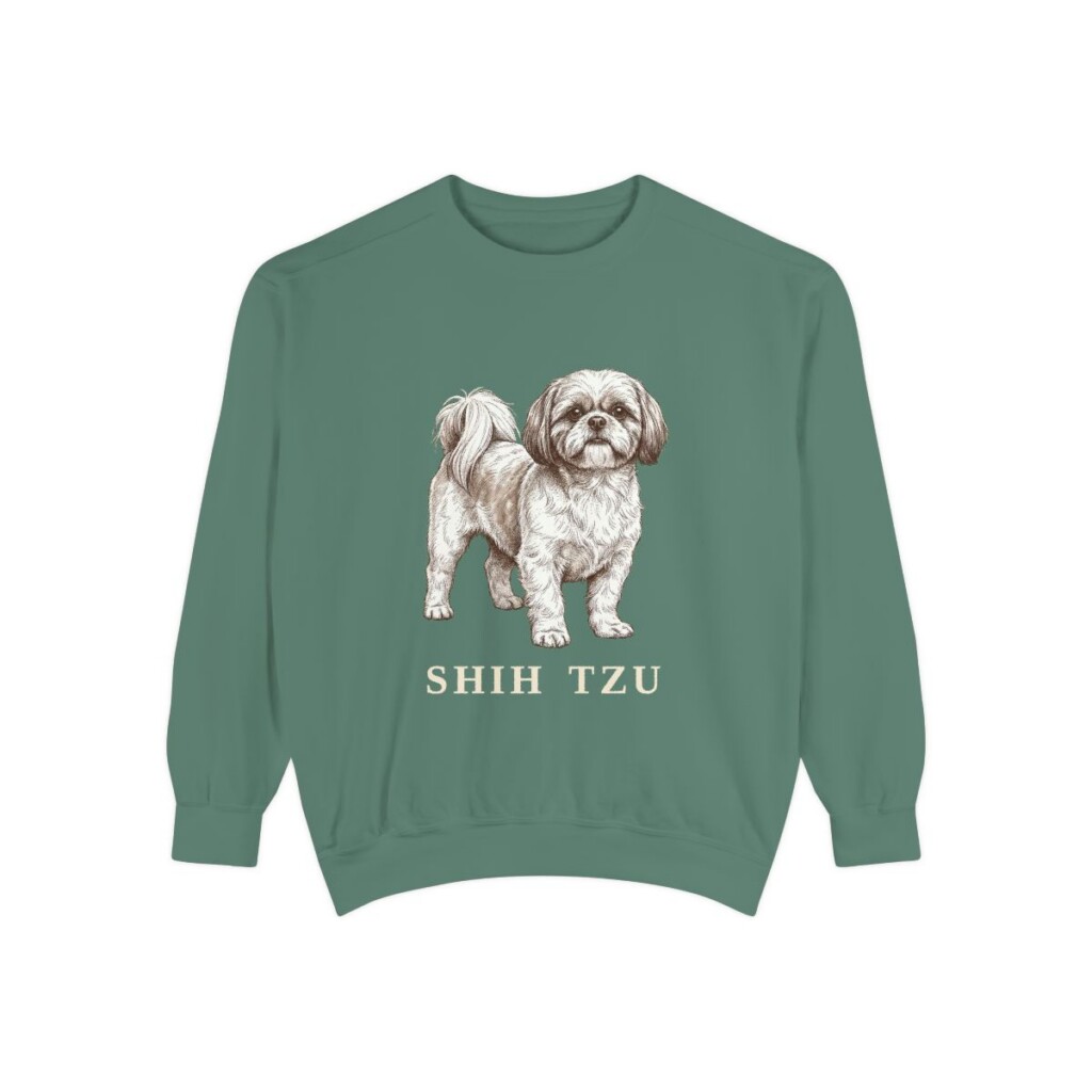 Shih Tzu Sweatshirt, Light Green, front view