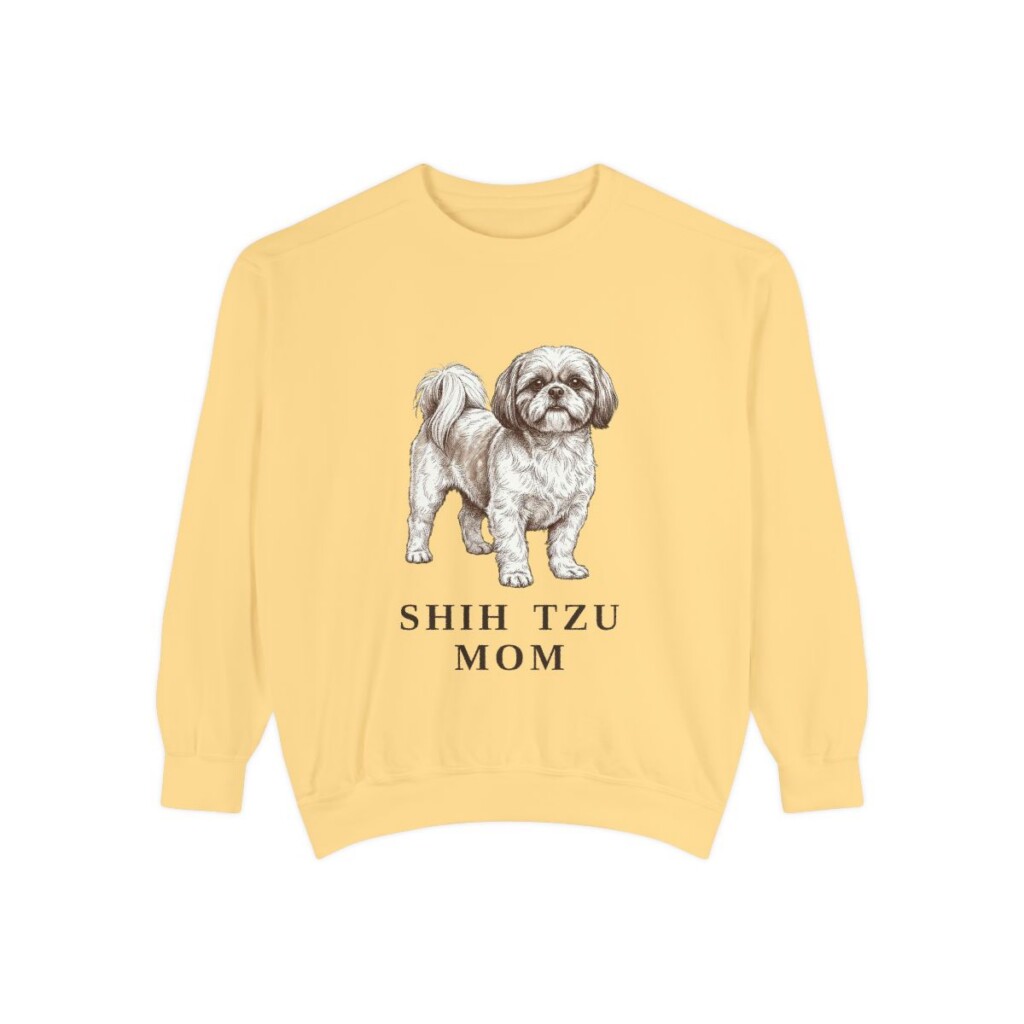 Shih Tzu Mom Sweatshirt, Butter, front view