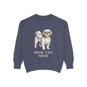 Shih Tzu Mom Sweatshirt, Denim, front view