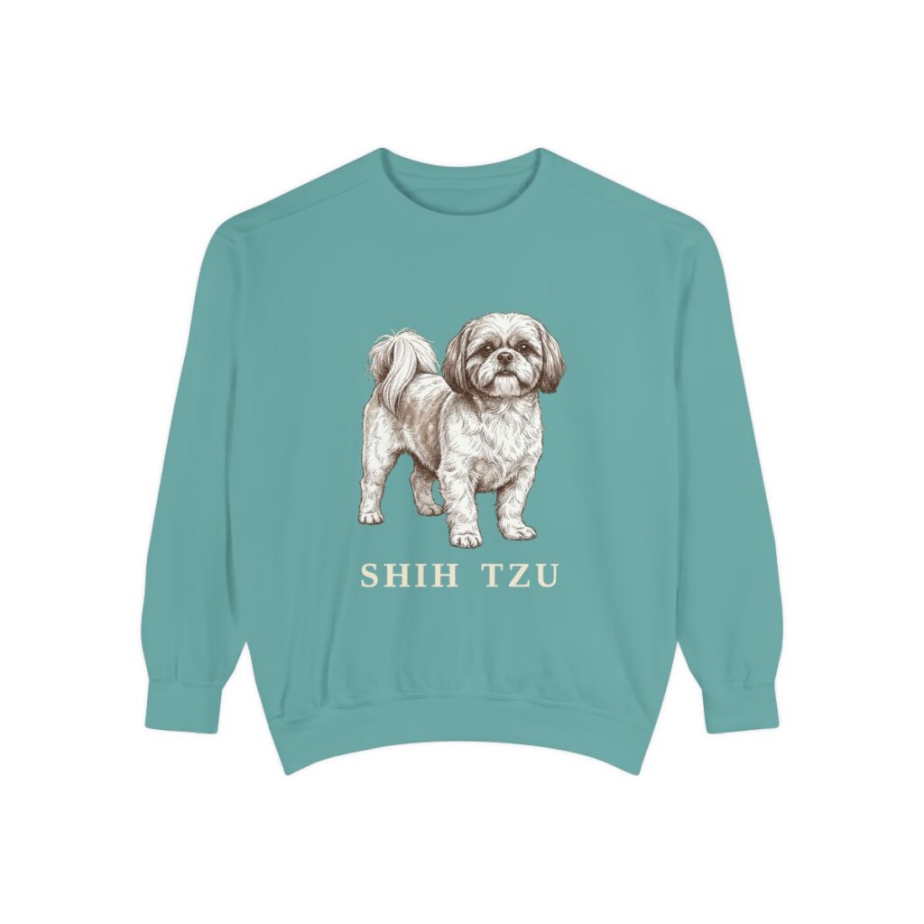 Shih Tzu Sweatshirt, Seafoam, front view