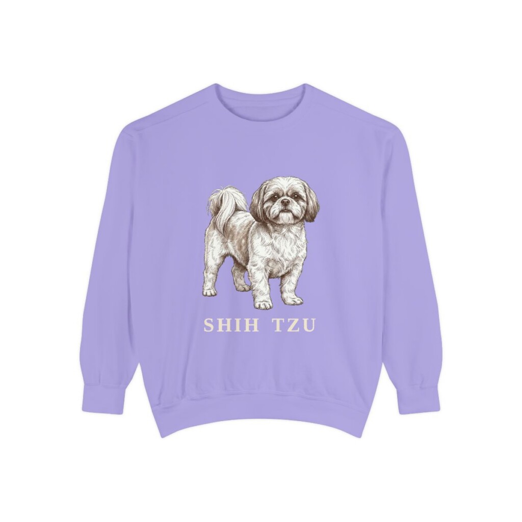 Shih Tzu Sweatshirt, Violet, front view