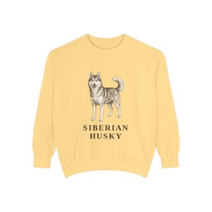 Siberian Husky Sweatshirt, Butter, front view