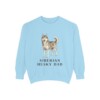 siberian-husky-sweatshirt-dad-chambray Siberian Husky Dad Sweatshirt, Chambray, front view
