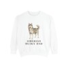 siberian-husky-sweatshirt-dad-white Siberian Husky Dad Sweatshirt, White, front view