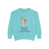 Siberian Husky Humor Sweatshirt, Chalky Mint, front view