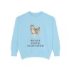 Siberian Husky Humor Sweatshirt, Chambray, front view