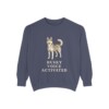 Siberian Husky Humor Sweatshirt, Denim, front view