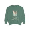 Siberian Husky Humor Sweatshirt, Light Green, front view