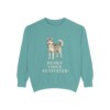 Siberian Husky Humor Sweatshirt, Seafoam, front view