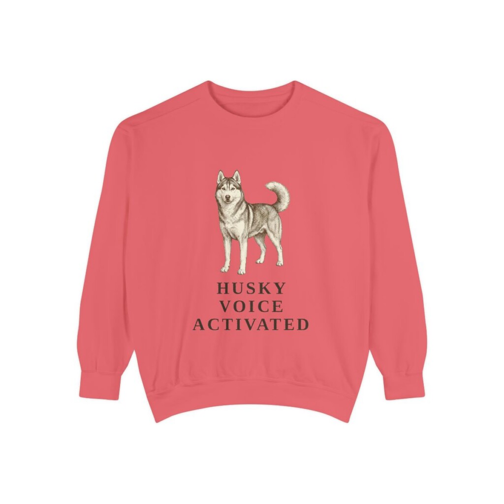 Siberian Husky Humor Sweatshirt, Watermelon, front view