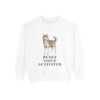 Siberian Husky Humor Sweatshirt, White, front view