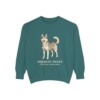 Siberian Husky Latin Sweatshirt, Blue Spruce, front view