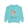 Siberian Husky Latin Sweatshirt, Chalky Mint, front view