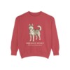 Siberian Husky Latin Sweatshirt, Crimson, front view