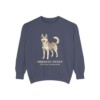 Siberian Husky Latin Sweatshirt, Denim, front view