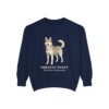 Siberian Husky Latin Sweatshirt, True Navy, front view