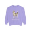 Siberian Husky Latin Sweatshirt, Violet, front view