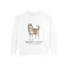 Siberian Husky Latin Sweatshirt, White, front view