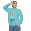 Siberian Husky Mom Sweatshirt, Chalky Mint, person 2 context
