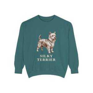 Silky Terrier Sweatshirt, Blue Spruce, front view