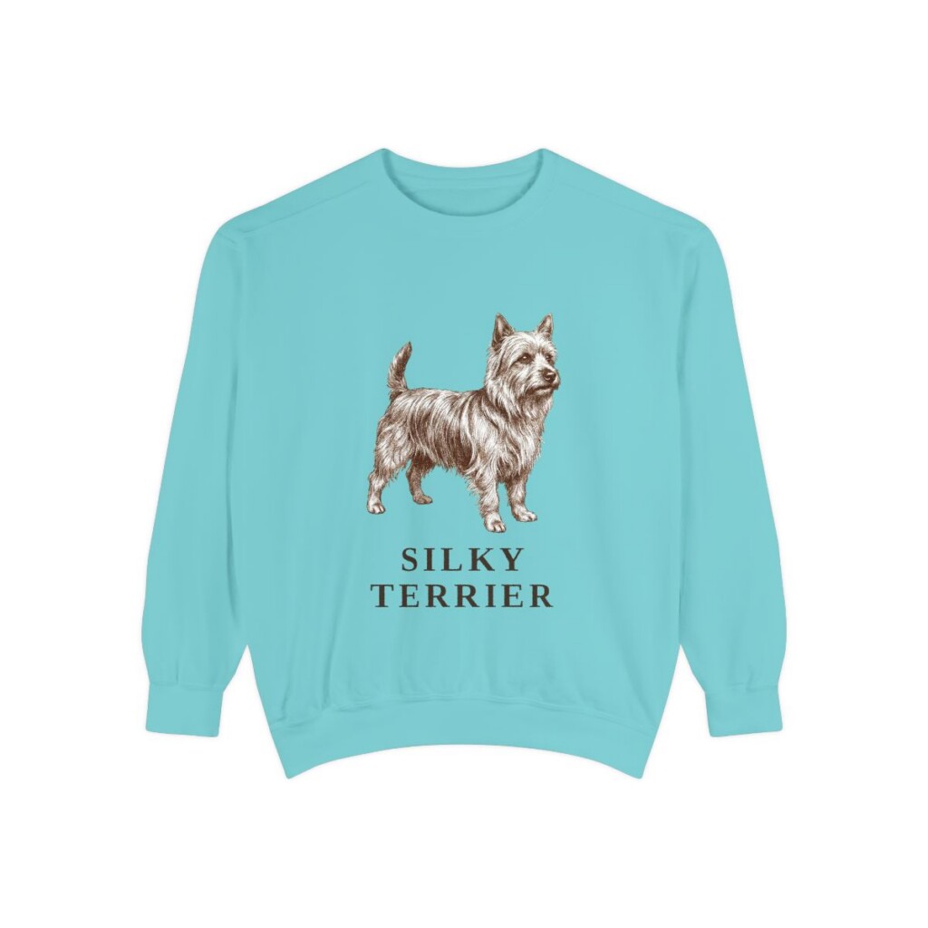 Silky Terrier Sweatshirt, Chalky Mint, front view