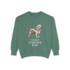 Silky Terrier Dad Sweatshirt, Light Green, front view