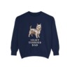 Silky Terrier Dad Sweatshirt, True Navy, front view
