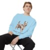 Silky Terrier Latin Sweatshirt, Chambray, person 1 context