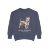 Silky Terrier Latin Sweatshirt, Denim, front view
