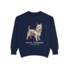 Silky Terrier Latin Sweatshirt, True Navy, front view