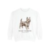 Silky Terrier Latin Sweatshirt, White, front view
