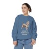 Silky Terrier Mom Sweatshirt, Blue Jean, person 2 front