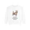 Silky Terrier Mom Sweatshirt, White, front view