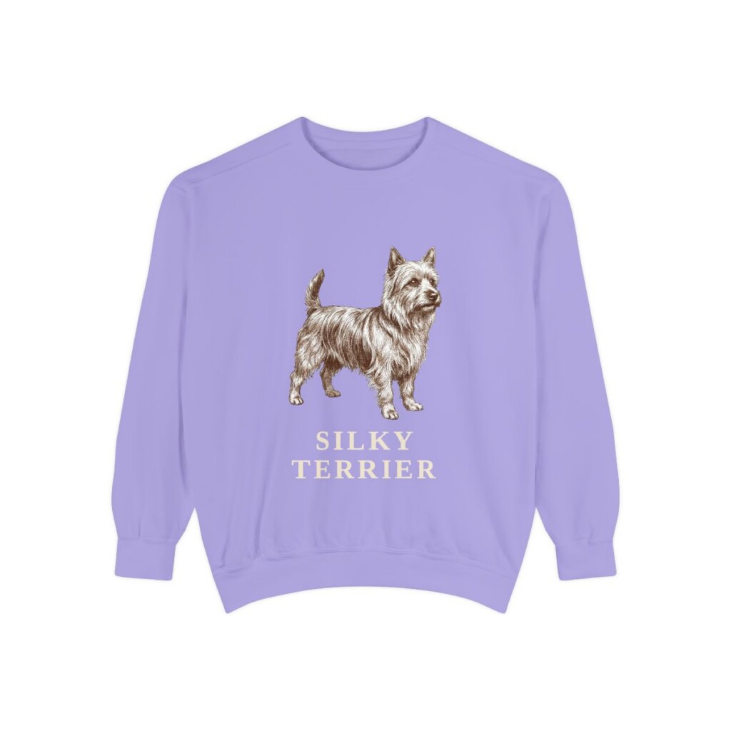 Silky Terrier Sweatshirt, Violet, front view