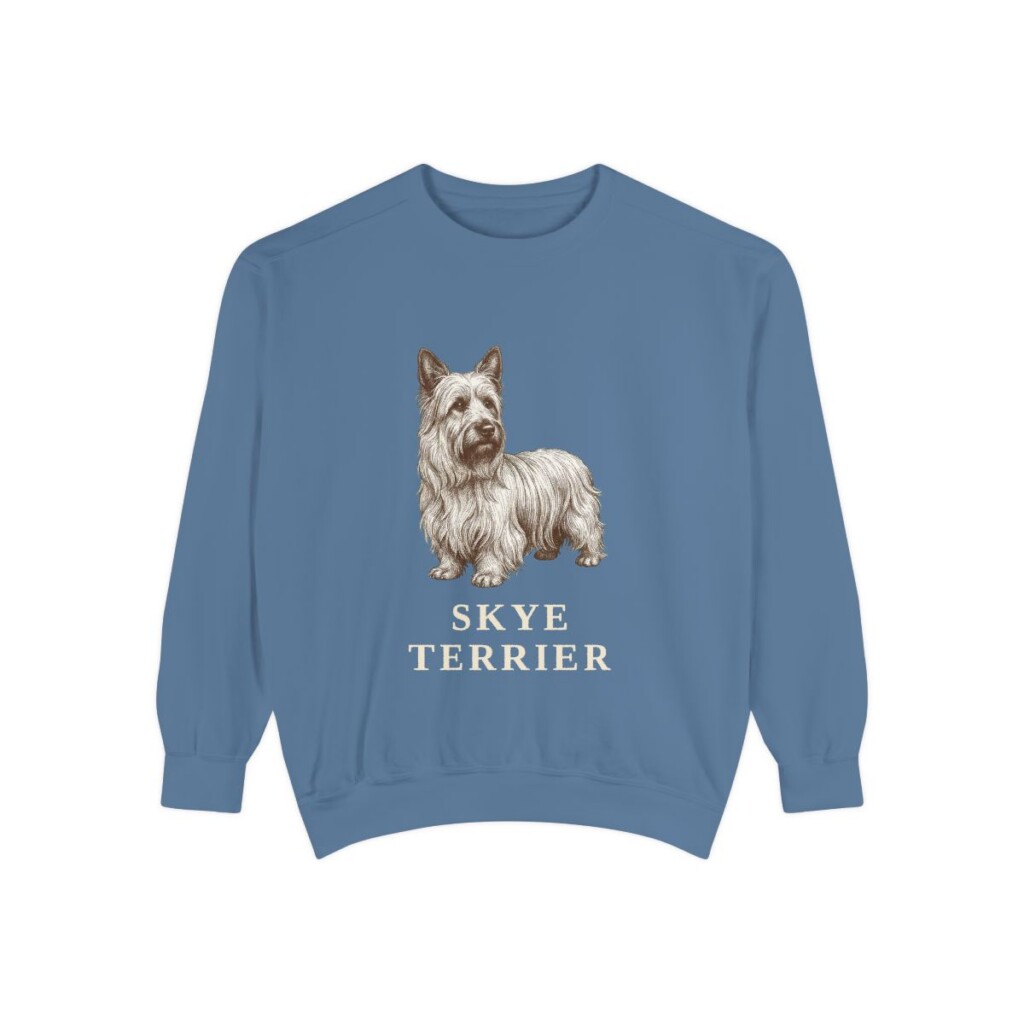 Skye Terrier Sweatshirt, Blue Jean, front view