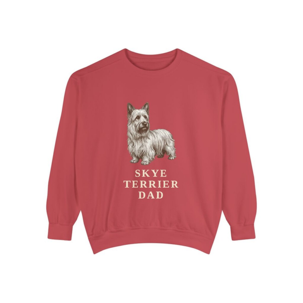 Skye Terrier Dad Sweatshirt, Crimson, front view