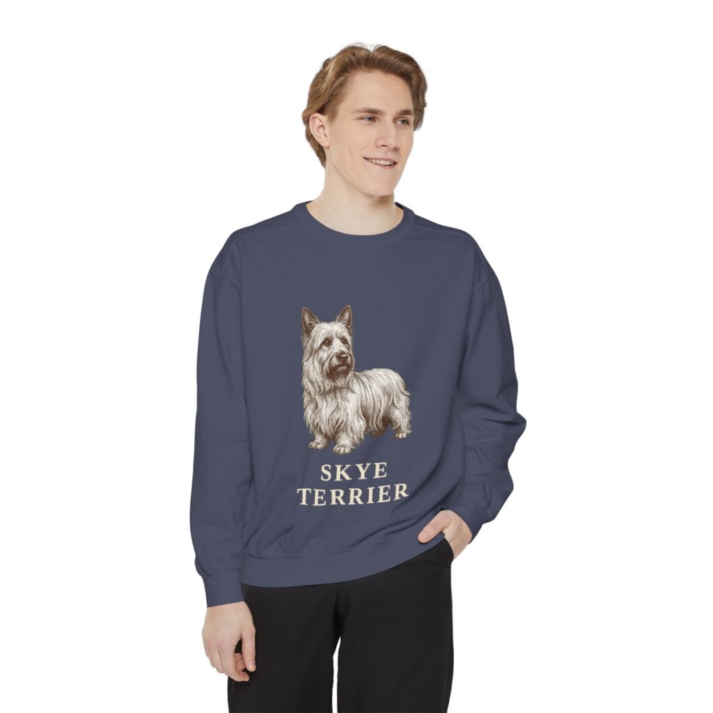 Skye Terrier Sweatshirt, Denim, person 1 front