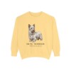 skye-terrier-sweatshirt-latin-butter Skye Terrier Latin Sweatshirt, Butter, front view
