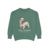 skye-terrier-sweatshirt-latin-light-green Skye Terrier Latin Sweatshirt, Light Green, front view