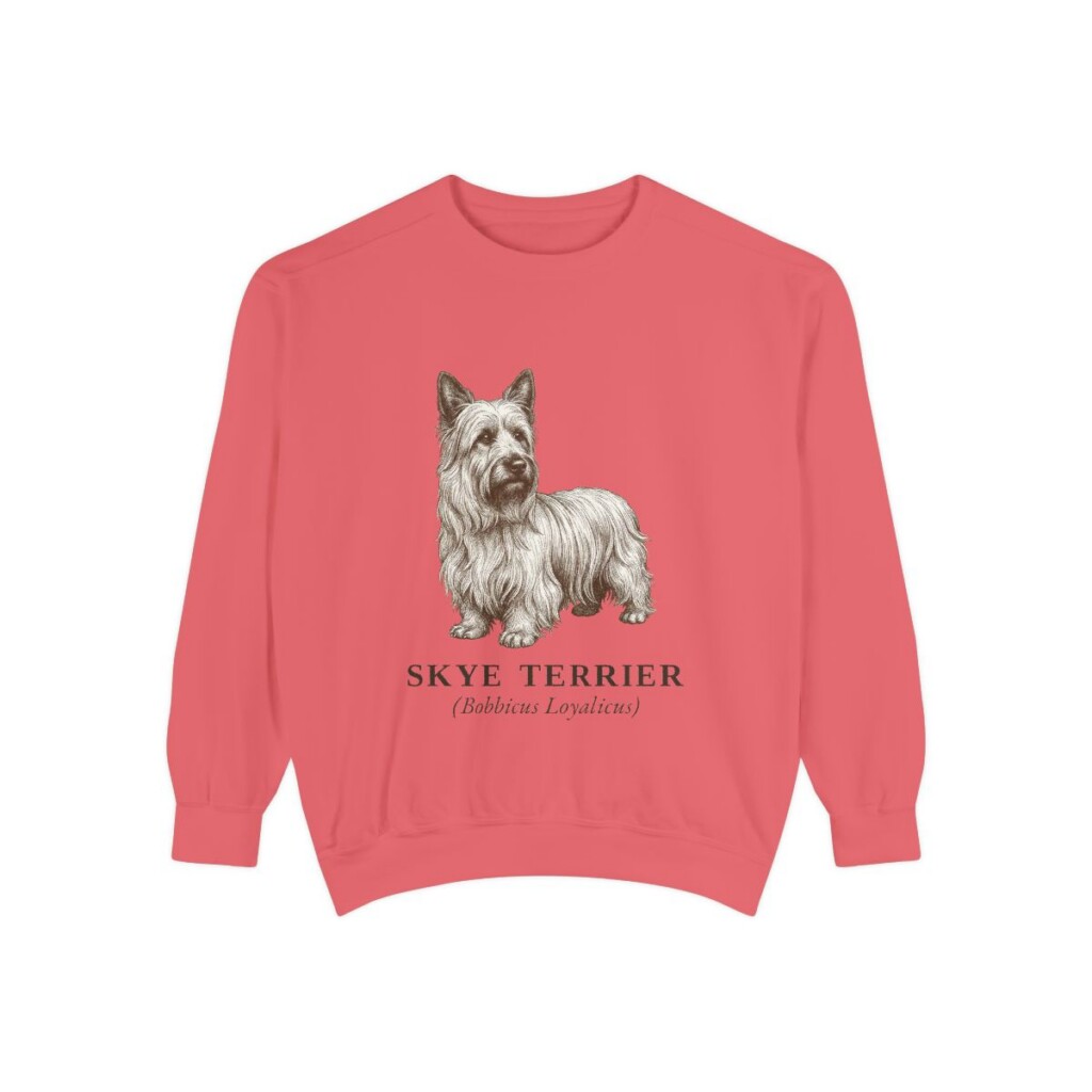 skye-terrier-sweatshirt-latin-watermelon Skye Terrier Latin Sweatshirt, Watermelon, front view
