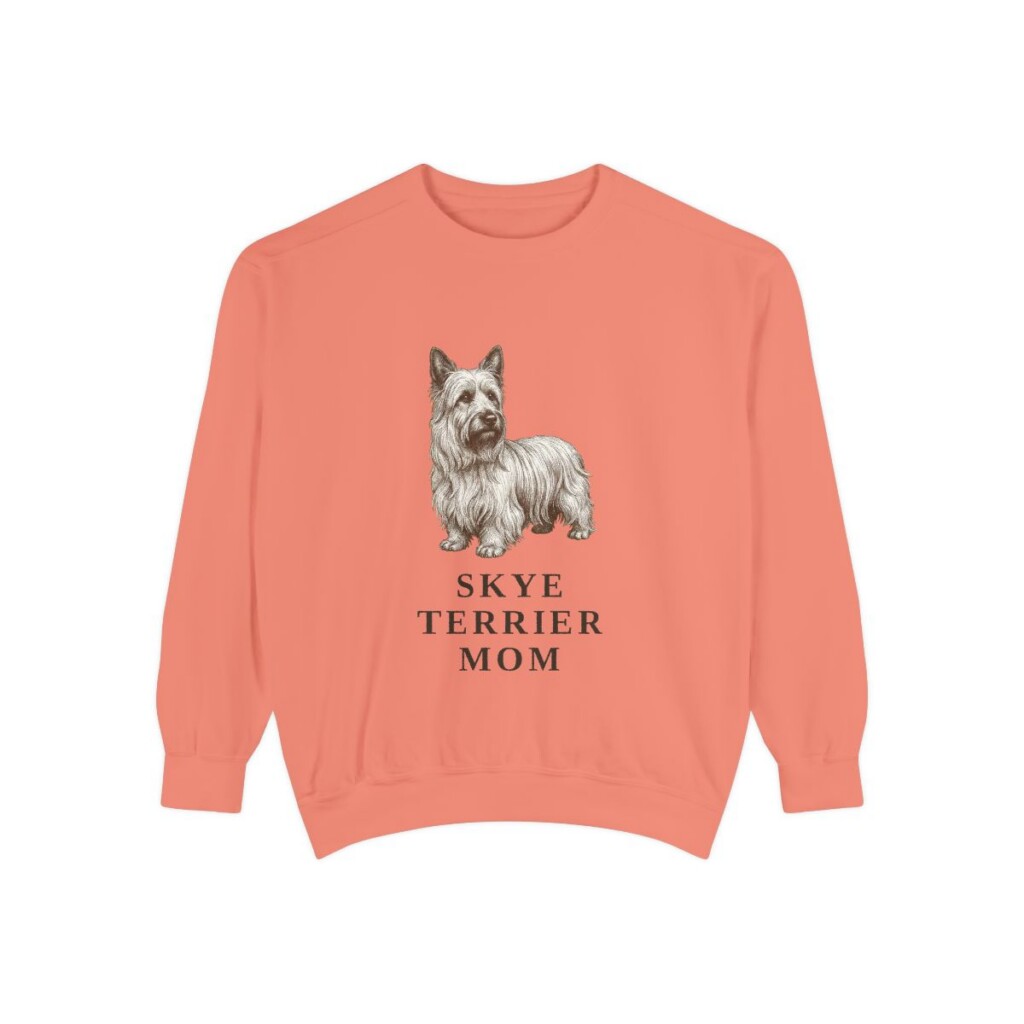 Skye Terrier Mom Sweatshirt, Terracotta, front view