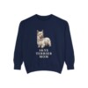 Skye Terrier Mom Sweatshirt, True Navy, front view