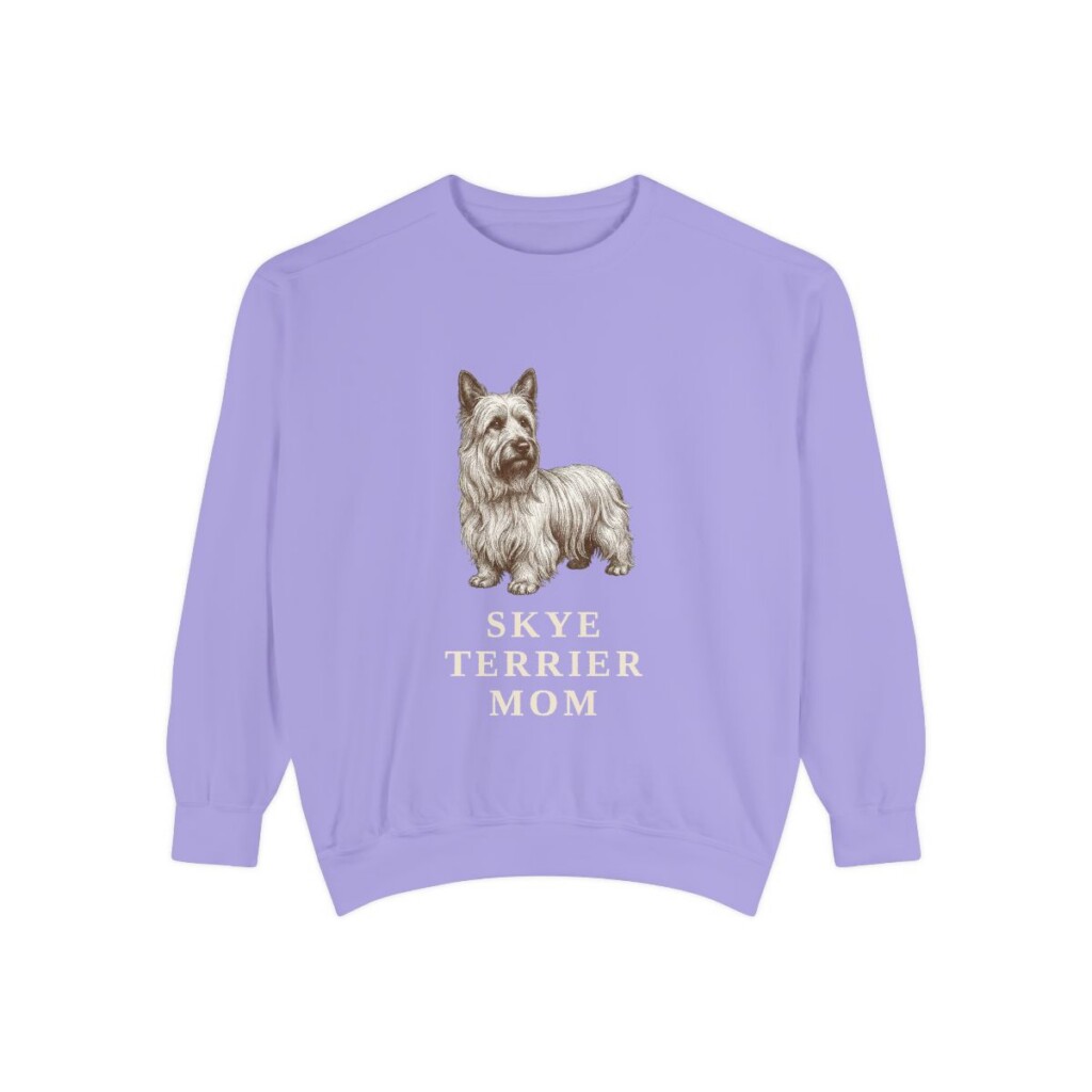Skye Terrier Mom Sweatshirt, Violet, front view