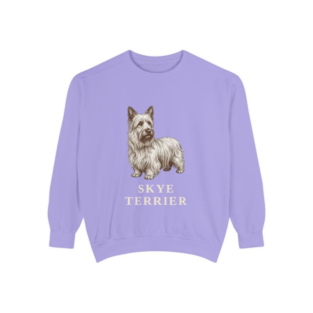 Skye Terrier Sweatshirt, Violet, front view