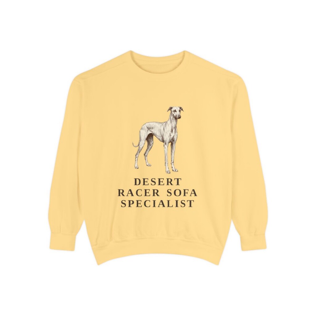Sloughi Humor Sweatshirt, Butter, front view