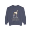 Sloughi Humor Sweatshirt, Denim, front view