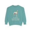 Sloughi Humor Sweatshirt, Seafoam, front view